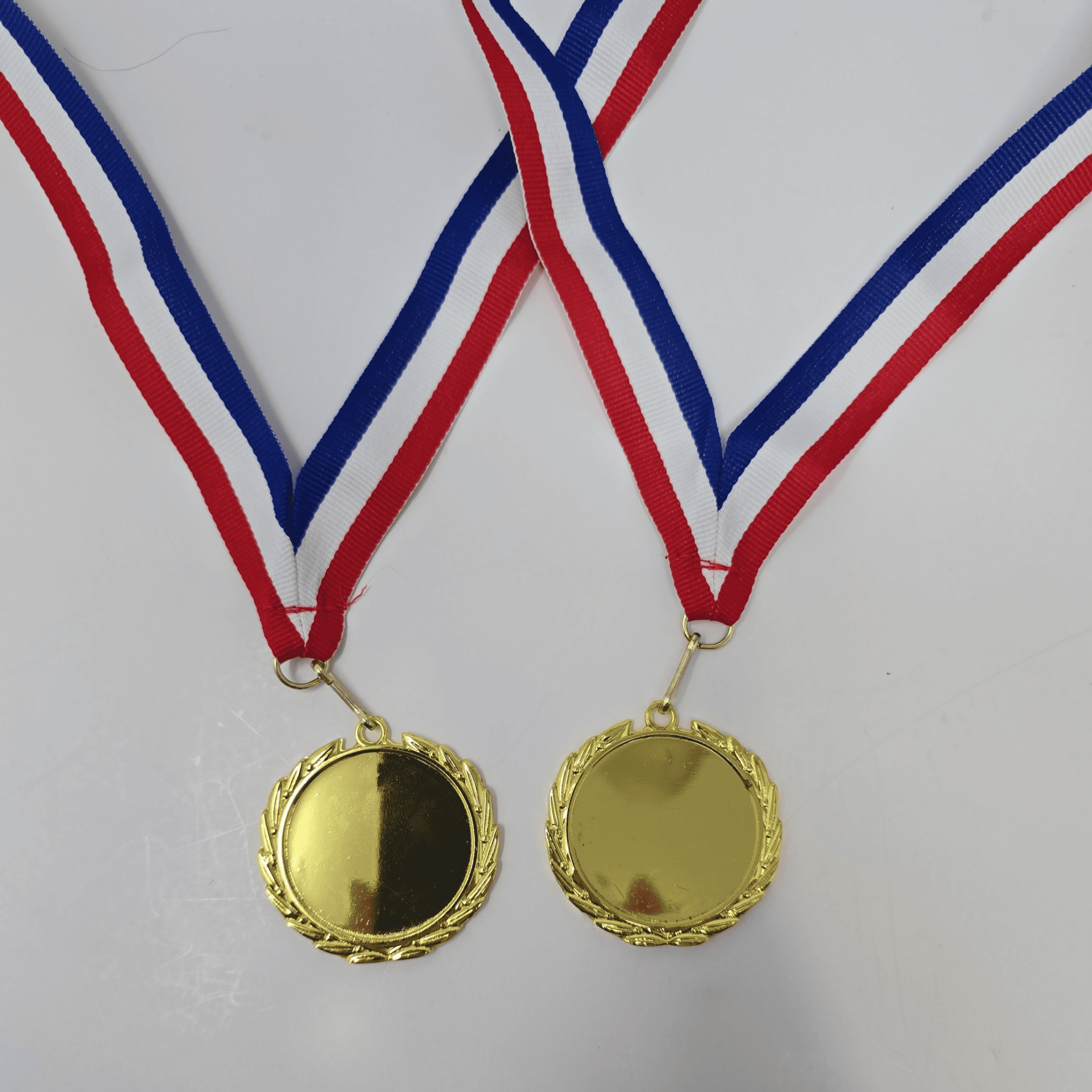 Gold Medal Set With Ribbon Award Trophy Sports Competition NIB - Image 1