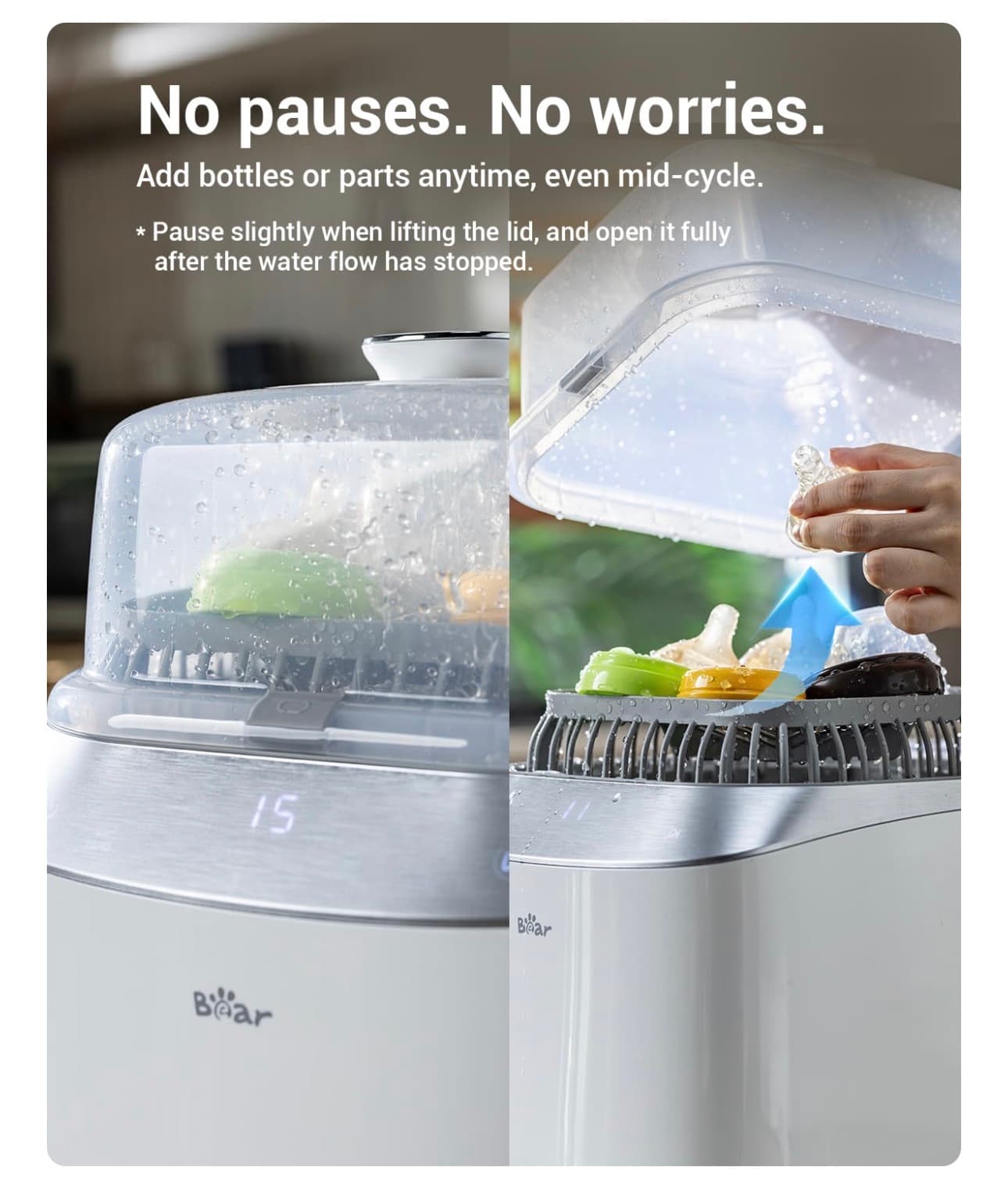 New Bear Baby Bottle Sterilizer Washing Machine - Thumbnail 2