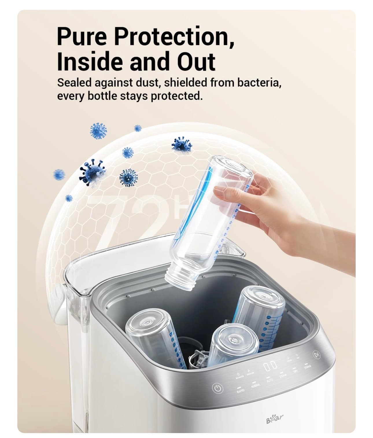 New Bear Baby Bottle Sterilizer Washing Machine - Thumbnail 7