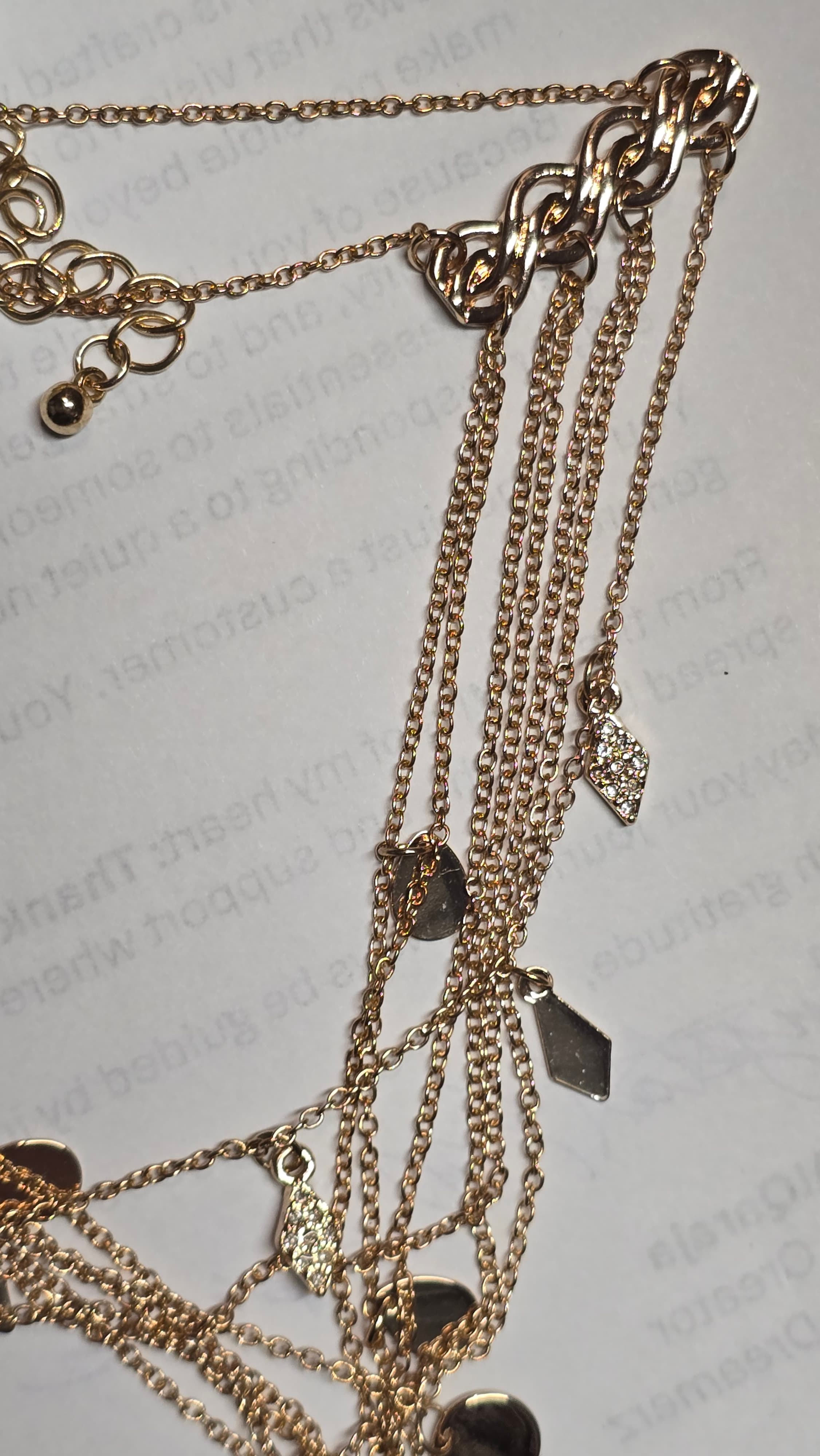 Élie Gold-Tone Layered Necklace Chocker with Charms - Thumbnail 6