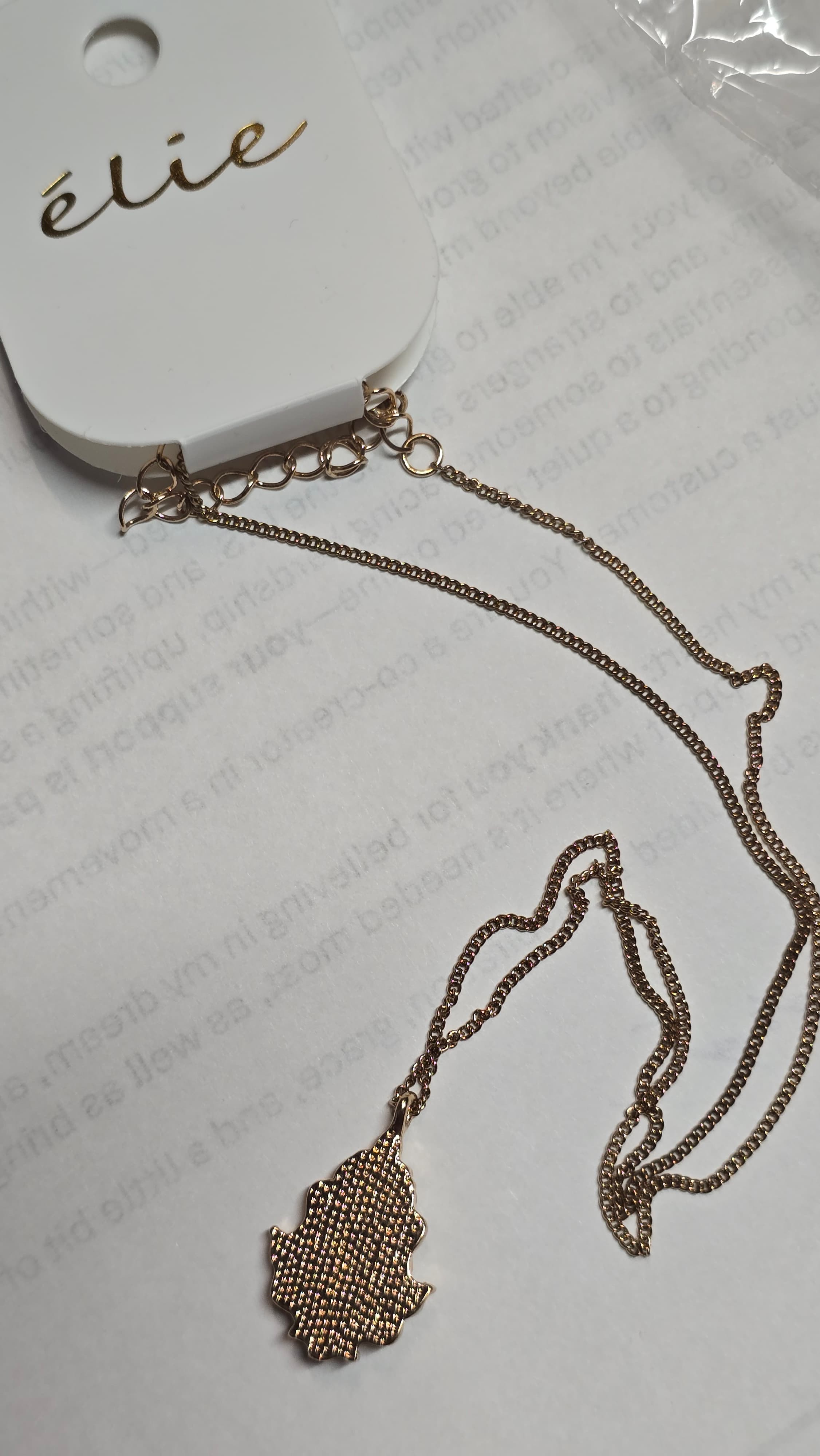 Élie Gold-Tone Pendant Necklace with Crystal Accents - Thumbnail 6