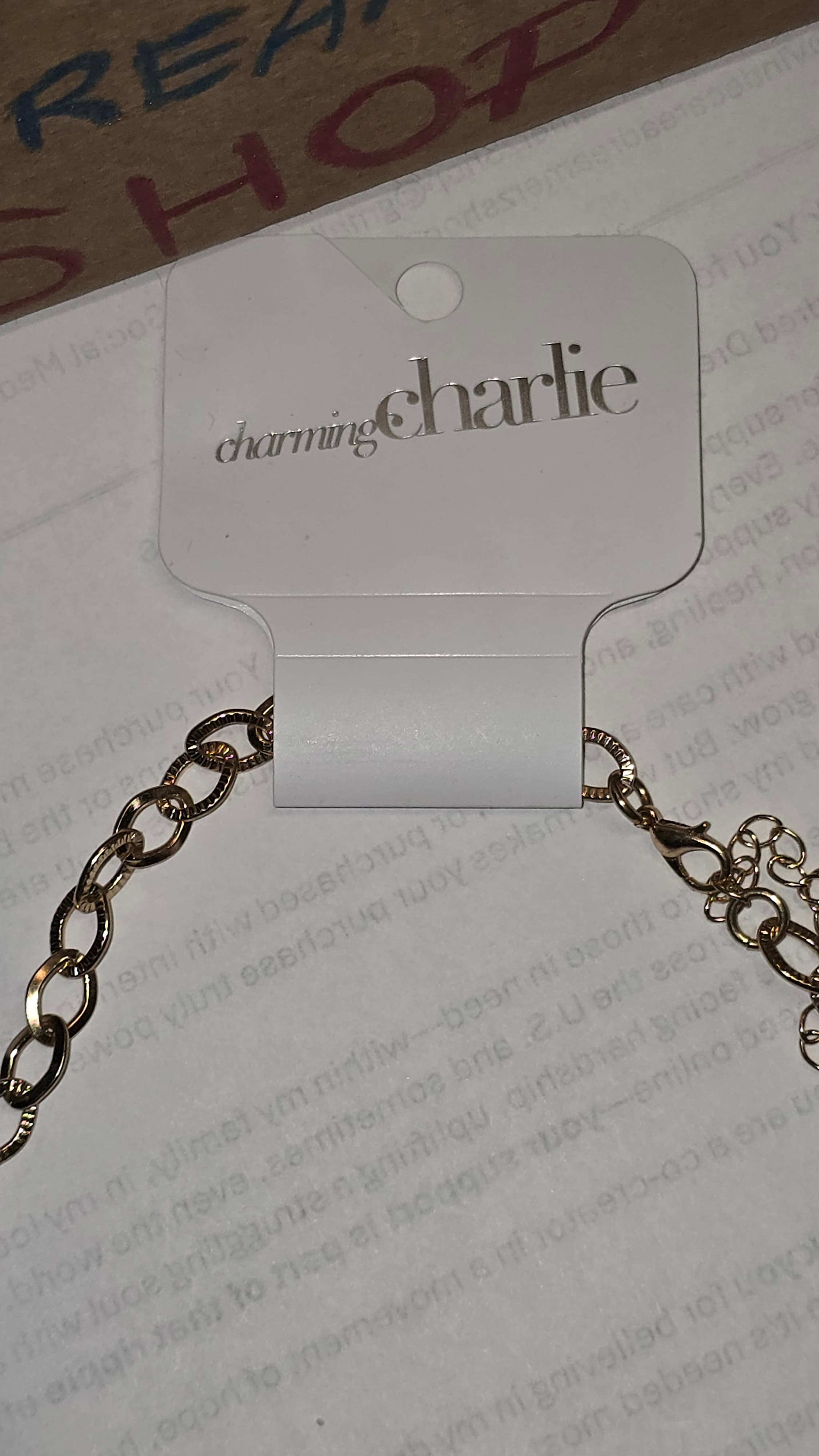 Charming Charlie Red Crystal Floral Necklace - Thumbnail 3
