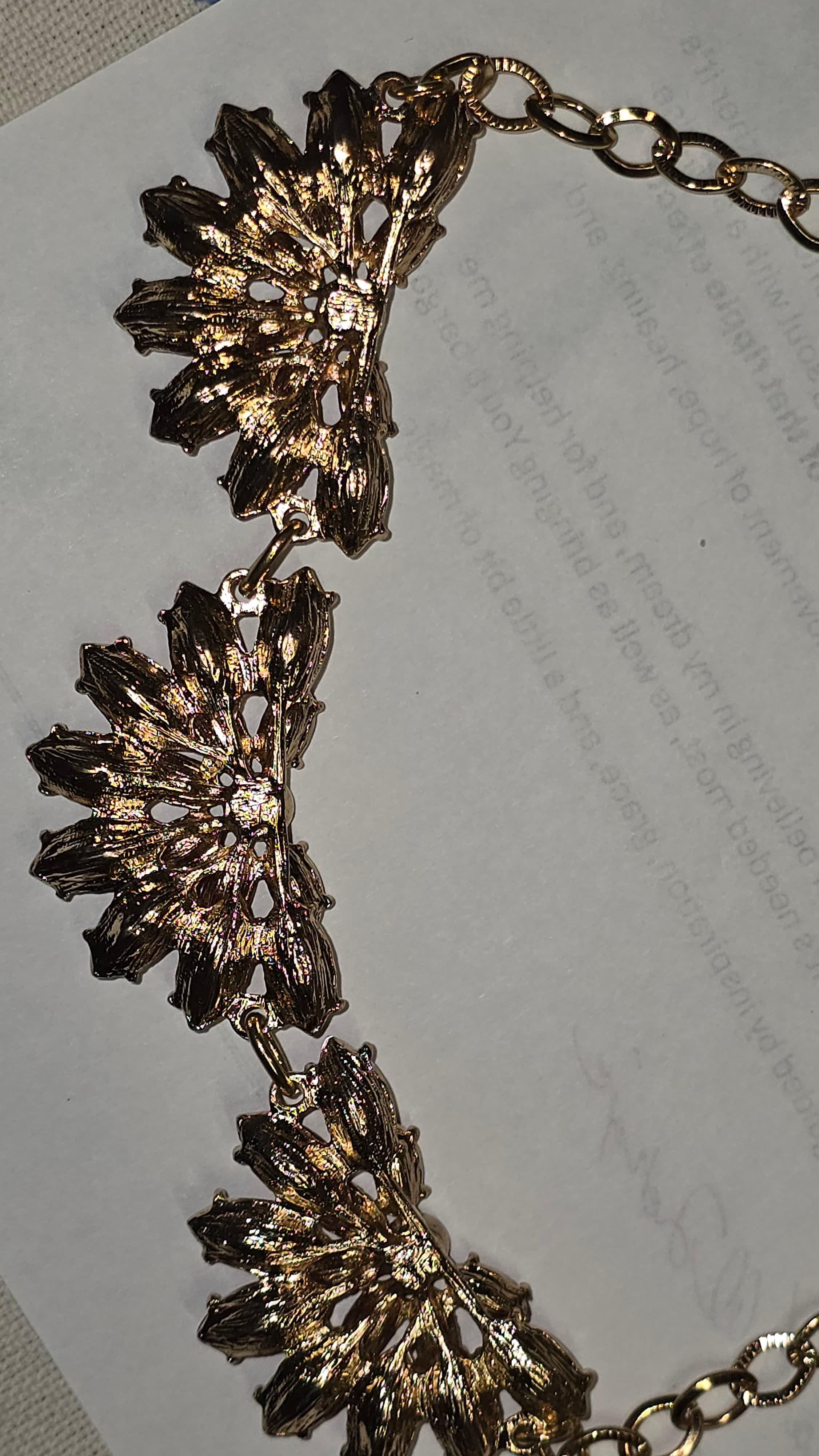 Charming Charlie Red Crystal Floral Necklace - Thumbnail 6