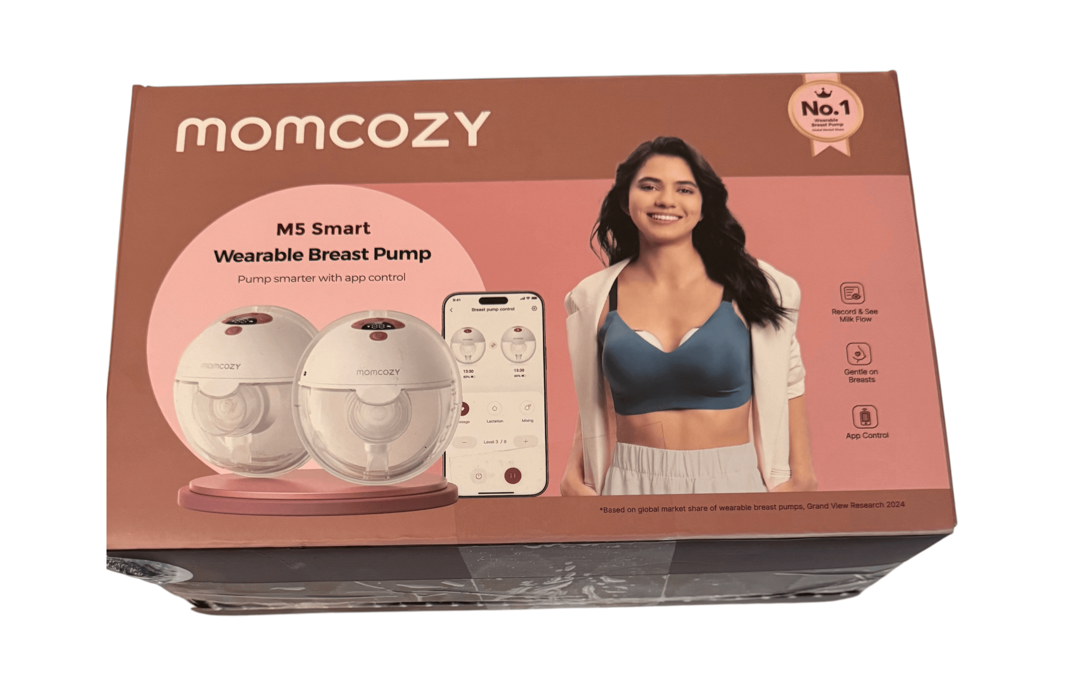 Momcozy M5 Smart Wearable Breast Pump with App Control FREE GIFTS WITH PURCHASE - Image 1