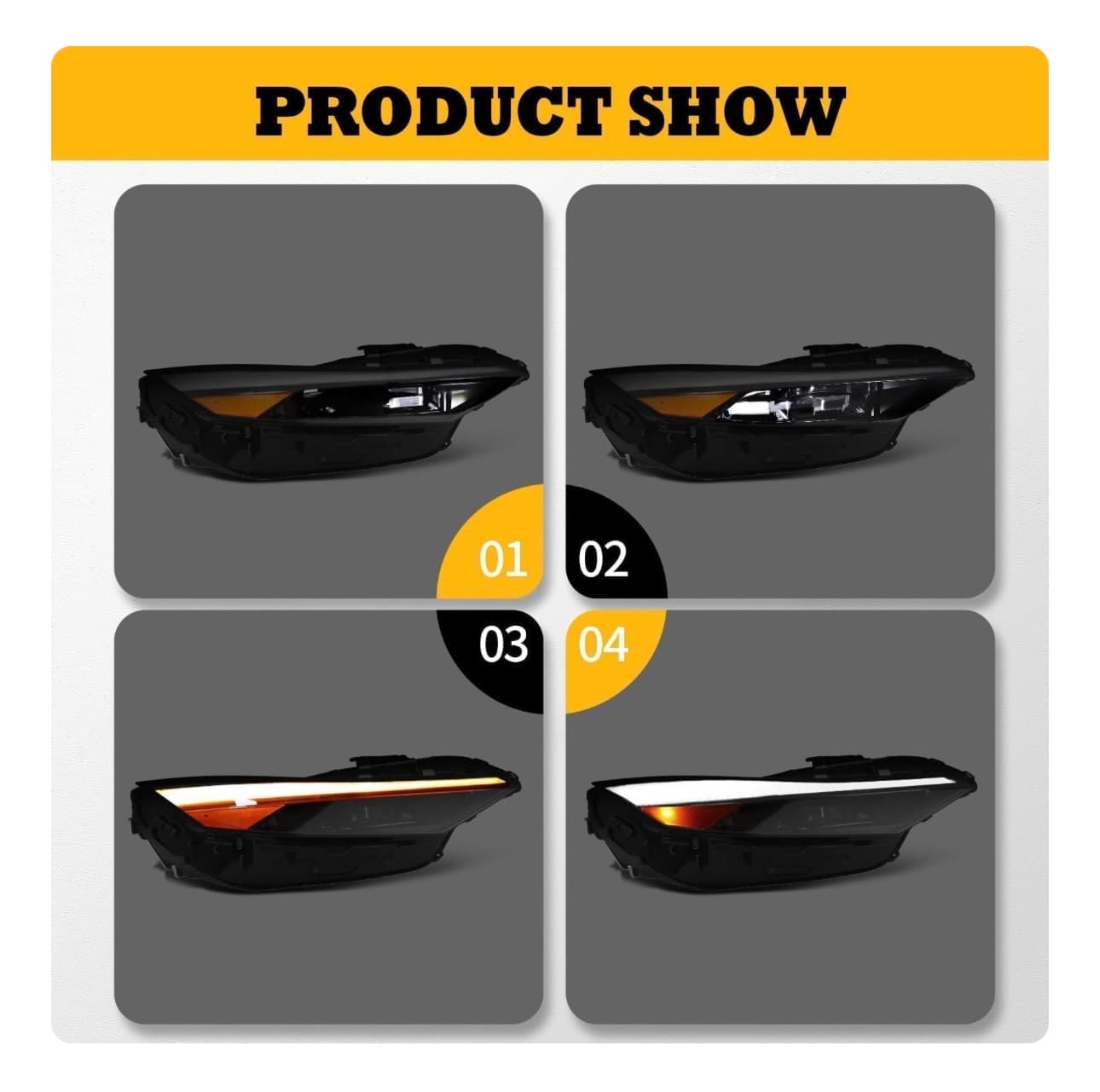 Jecoupoon Right Headlight Assembly W/Module Compatible with Elan-tra SE SEL N Line GLS Preferred Luxury Limited 2024-2025 Headlamp Passenger Side Front Light 92012AA740 - Thumbnail 2