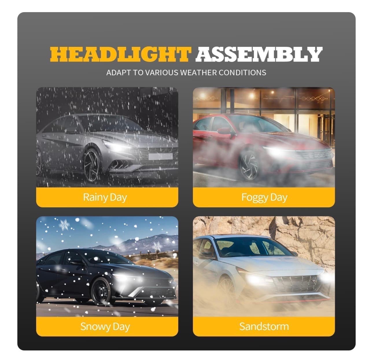 Jecoupoon Right Headlight Assembly W/Module Compatible with Elan-tra SE SEL N Line GLS Preferred Luxury Limited 2024-2025 Headlamp Passenger Side Front Light 92012AA740 - Thumbnail 6