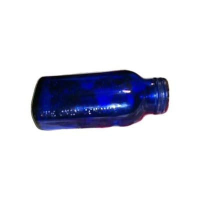 Blue Glass Medicine Bottle Collectible - Image 1