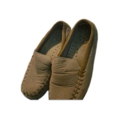 Beige Moccasin Women's Slippers Solid Flat Slip On Round Toe - Image 1