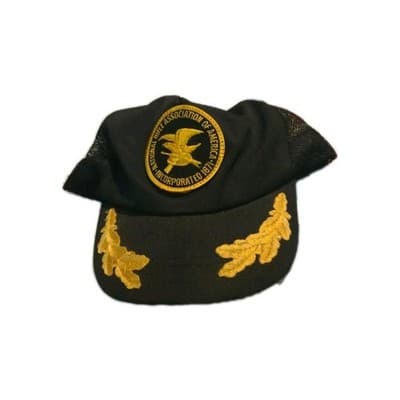 National Rifle Association of America Black Mesh Trucker Hat Embroidered - Image 1