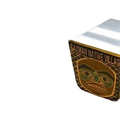 Saxman Native Village Souvenir Pinback Souvenirs & Travel Theme - Image 1