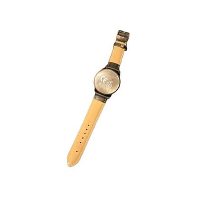Geneva Classic Quartz Watch Black Dial Analog W/ Blue Accent ,Blk Leather Strap - Thumbnail 2