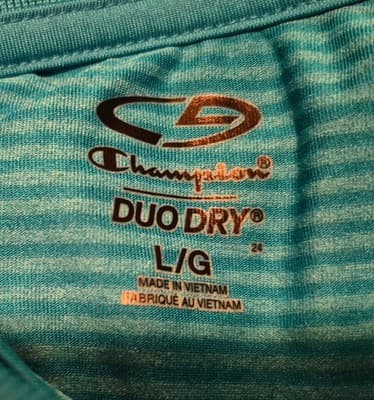 Champion Duo Dry, Columbia, Wrangler Men's Polo Shirts Lot Large Blue White Pink - Thumbnail 2