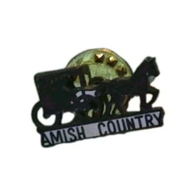 Amish Country Pennsylvania Souvenir Pinback Badge Collectible - Image 1