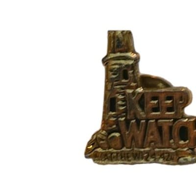 Keep Watch Lighthouse Design Matthew 24:42 Collectible Pinback Pins Pinbacks - Image 1