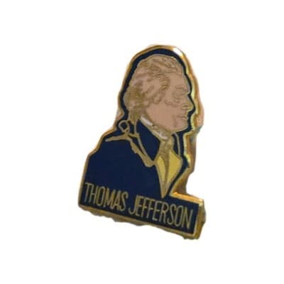Thomas Jefferson President Pin Collectible US Politics - Image 1