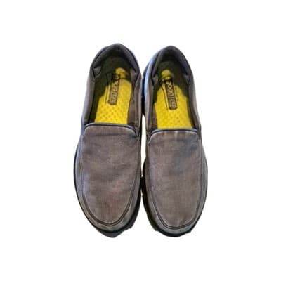 Skechers Men's Gray Canvas Slip-On Memory Foam Round Toe Casual Shoe - Thumbnail 2