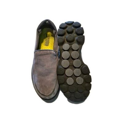 Skechers Men's Gray Canvas Slip-On Memory Foam Round Toe Casual Shoe - Image 1