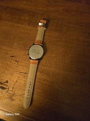 Geneva Men's Analog Wristwatch Black Dial Brown Leather Strap Stick Indexes - Thumbnail 4