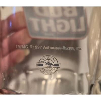 Bud Light Official Product Beer Mugs Set of 2 Anheuser-Busch 1997 - Thumbnail 2