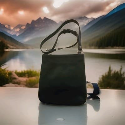 Vintage Chelsea Coach Black Leather Shoulder Bag Silver Accents 1 Zipper Inside - Image 1