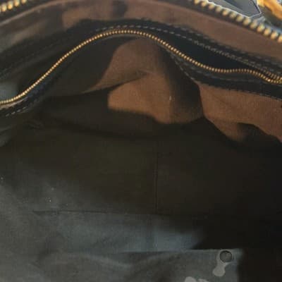 Marc Jacobs Black Quilted Satchel Gold Hardware Front Pocket Double Handles - Thumbnail 5