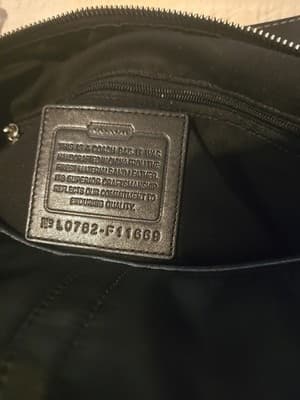 Coach Black Shoulder Bag Silver Hardware Bag Charm Zipper Accent Inner Pockets - Thumbnail 4