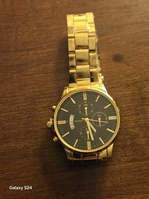 Gold Geneva Mens Quartz Stainless Steel - Thumbnail 6