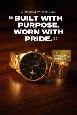 Gold Geneva Mens Quartz Stainless Steel - Thumbnail 3