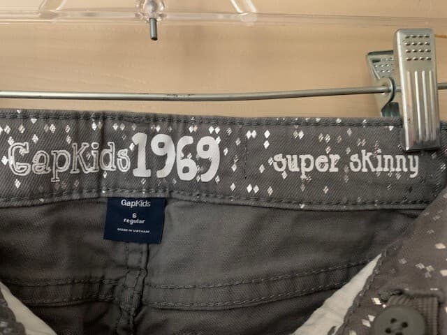 Gap Kids 1969 Super Skinny jeans, gray size 6 regular girls - Thumbnail 3