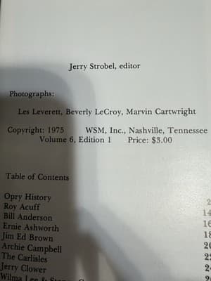 1975 GRAND OLE OPRY Picture History Book ~ 50th Anniversary with Program - Thumbnail 4
