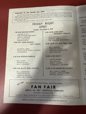 1975 GRAND OLE OPRY Picture History Book ~ 50th Anniversary with Program - Thumbnail 6