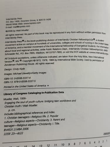 2 books Walt Mueller Youth Culture 101 & Engaging the Soul of Youth Culture - Thumbnail 7