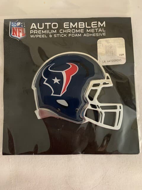 Houston Texans Tattoo Variety Pack & Metal Auto Emblem Helmet Peel & Stick NFL - Thumbnail 4