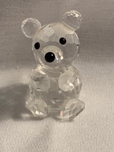 Swarovski Crystal Bear Mini Miniature 1.5" Seated Teddy Bear Figurine Woodland - Image 1