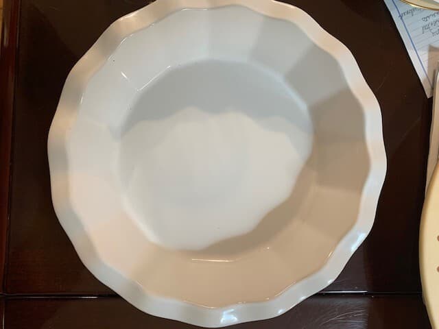 Emile Henry French Blue 10.5" Crimped Fluted Pie Dish Plate Pan Williams Sonoma - Image 1