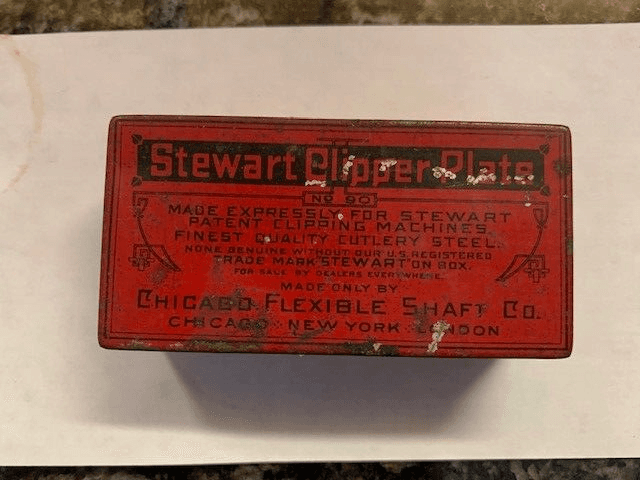 "EMPTY" Vintage Stewart Clipper Plate Promotional Advertising Metal Tin Box - Image 1