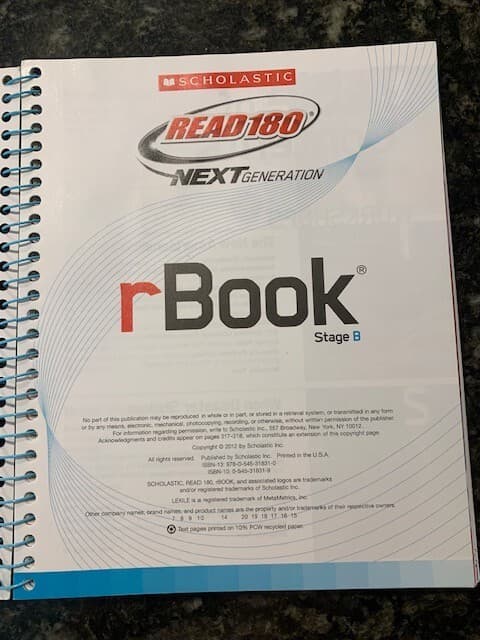 rBook Stage B Read180 Next Generation Scholastic Spiral Bound - Thumbnail 2