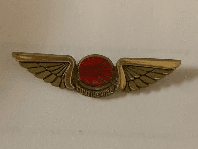 Continental Airlines Pin Wings - Plastic - Pin Back - Image 1