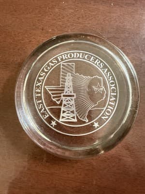 Paperweight East Texas Gas Producers Association Glass - Image 1