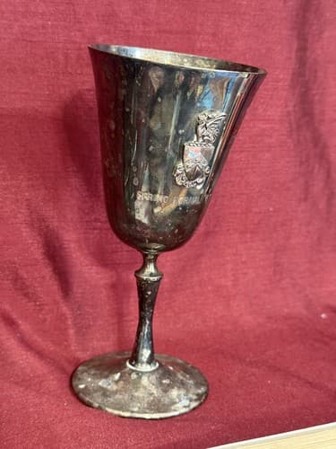 Vintage EL delberti Italy Silver Plated 6 1/2" Goblet - Image 1