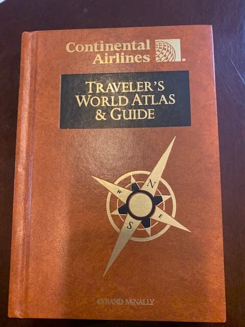 Continental Airlines Traveler's World Atlas & Guide 1997 by Rand McNally 8x5.5" - Image 1