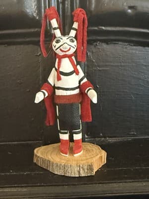 Kachina Doll Hopi Native American Clown Artist dft - Image 1