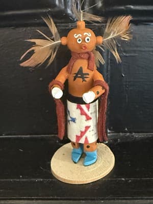 Kachina Doll Hopi Native American Mudhead '95 BB - Image 1