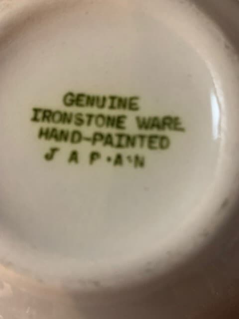 Chadwick Ironstone Ware Cup Soup bowl and Saucer Handpainted Japan Yellow - Thumbnail 2