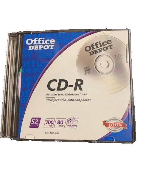 Lot of 15 NEW CD-R Music 80 min. Recordable in Slim Jewel Cases Office Depot - Image 1