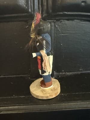 Kachina Doll Hopi Native American Sunface R Grey - Thumbnail 4