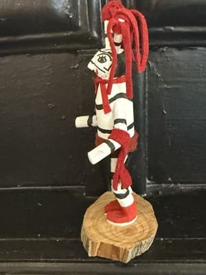 Kachina Doll Hopi Native American Clown Artist dft - Thumbnail 4