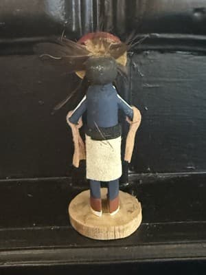 Kachina Doll Hopi Native American Sunface R Grey - Thumbnail 2
