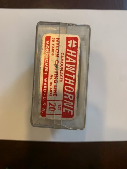 Vintage Hawthorne Nylon Casting Fishing Line 20lb test 50 yards Montgomery Ward - Thumbnail 2