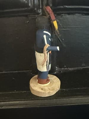 Kachina Doll Hopi Native American Sunface R Grey - Thumbnail 3